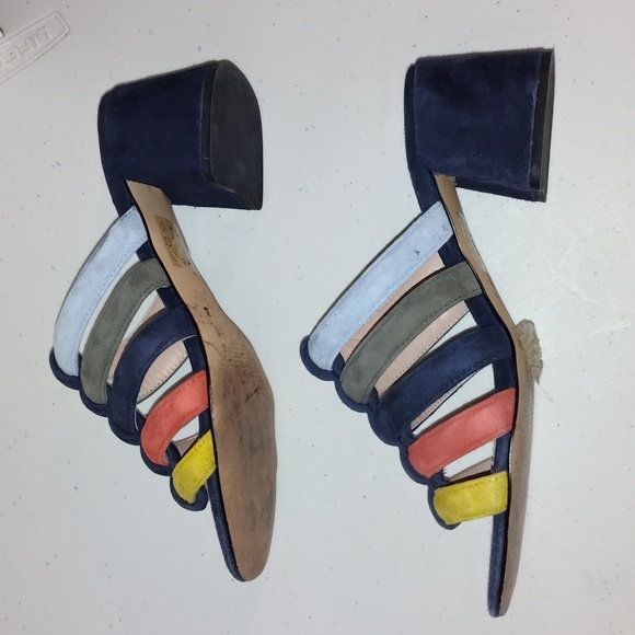 J.Crew Penny Multicolor Strappy Suede Slide Sandals, size 7 - Picture 7 of 12